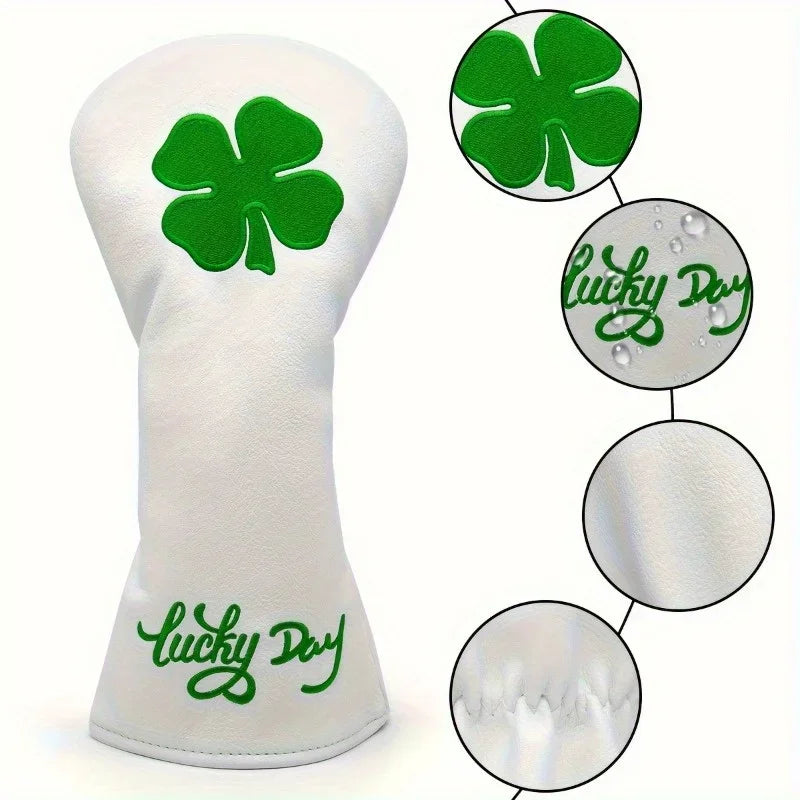 Lucky Clover Golf Club Headcover – Premium Protection for Drivers & Woods