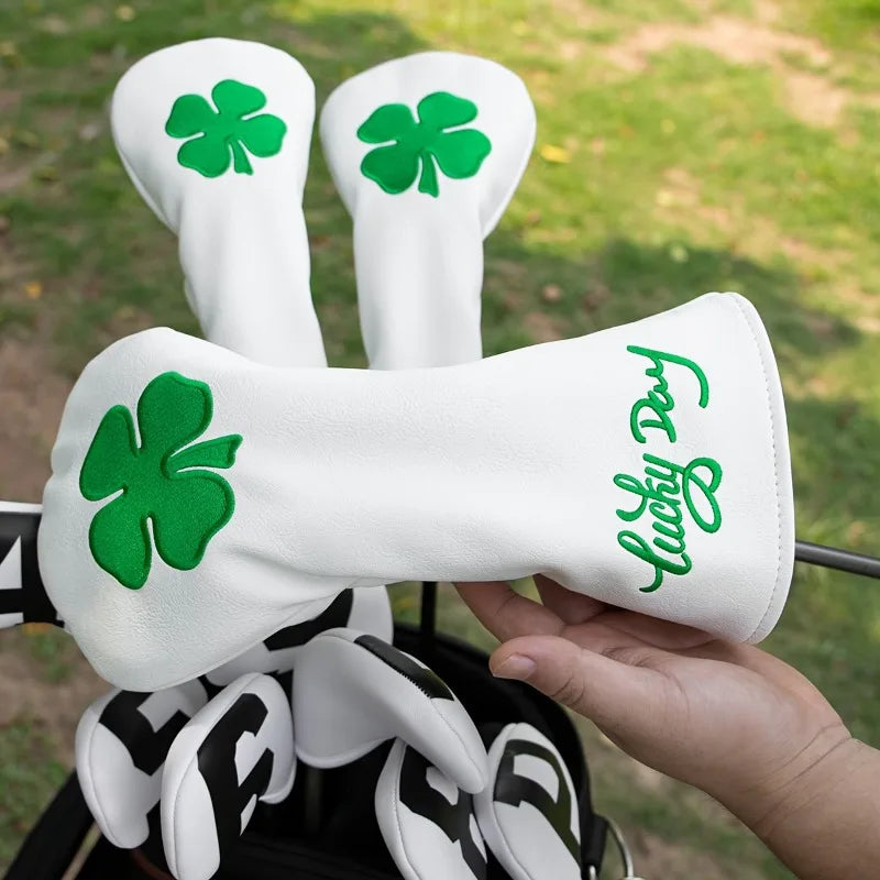 Lucky Clover Golf Club Headcover – Premium Protection for Drivers & Woods