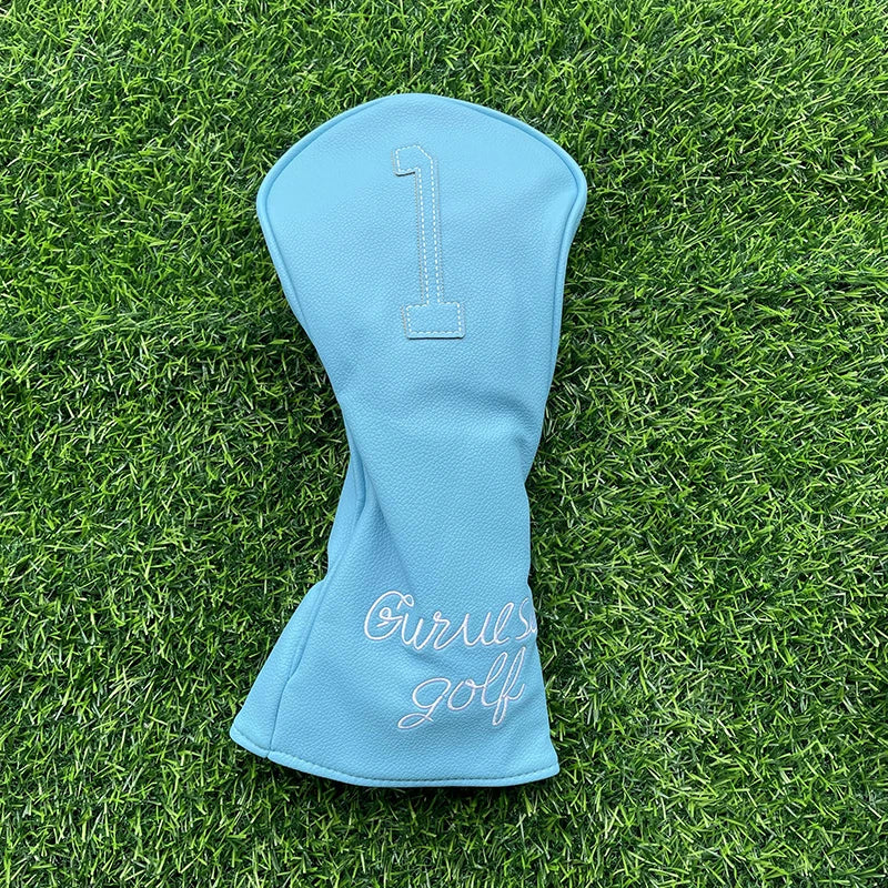 Baby Blue Golf Club Headcover – Classic Protection for Drivers & Fairway Woods