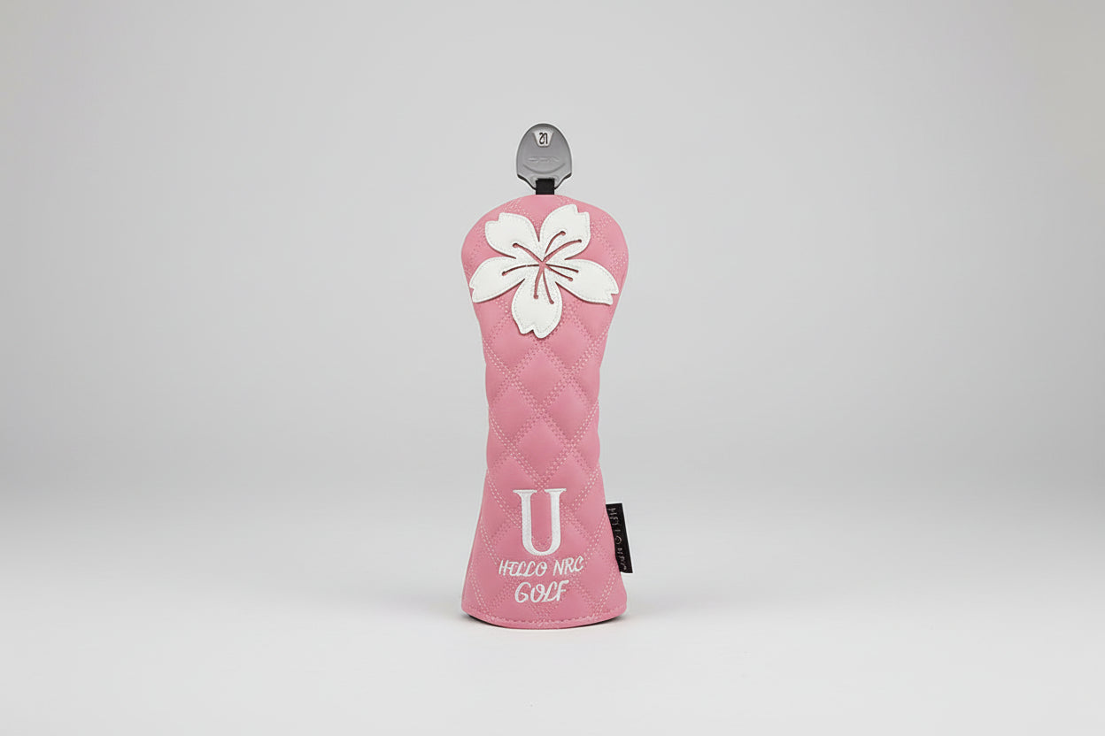 Floral Golf Head Cover – Waterproof PU Leather Driver & Fairway Protection