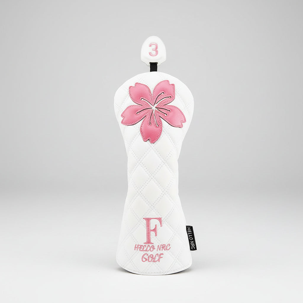 Floral Golf Head Cover – Waterproof PU Leather Driver & Fairway Protection
