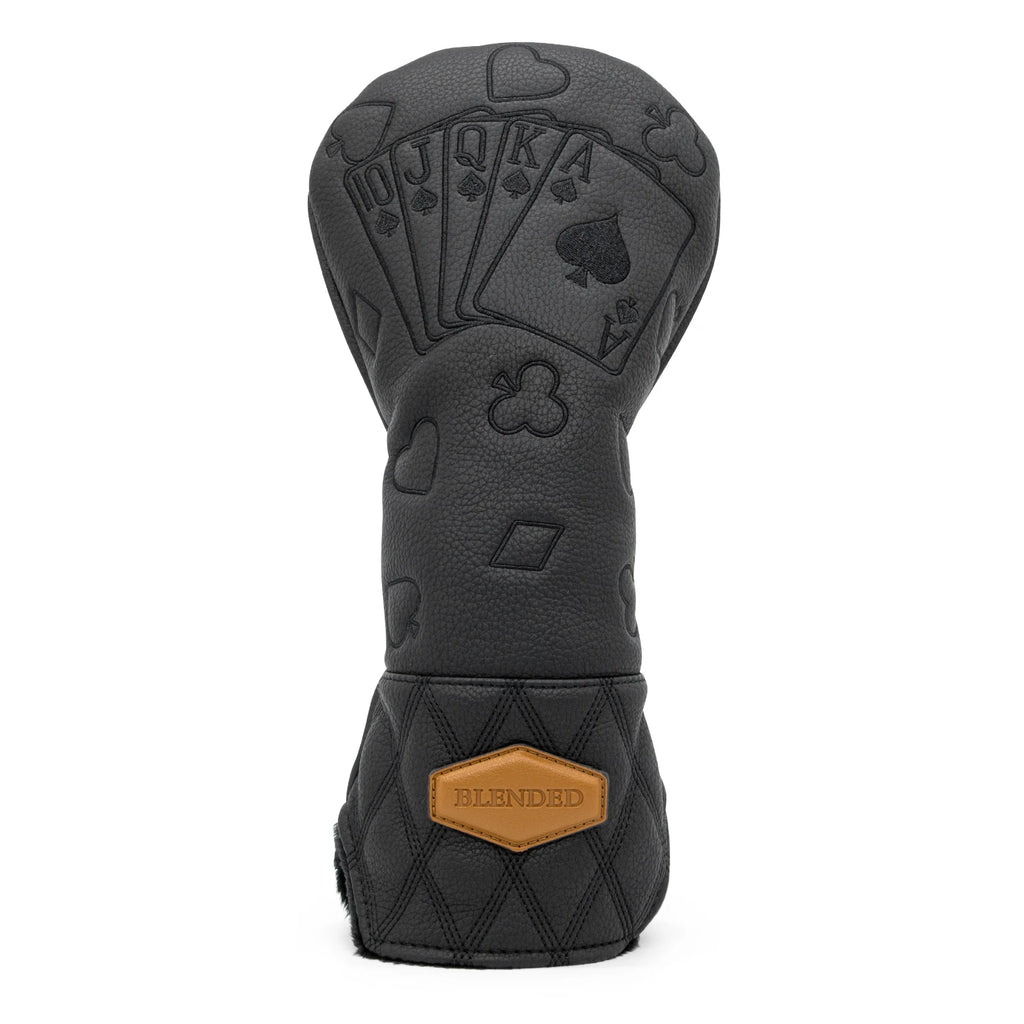 Black Poker Design Golf Club Headcover – Premium Protection for Drivers, Fairway & Hybrid