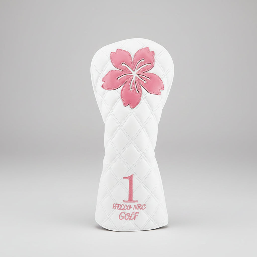 Floral Golf Head Cover – Waterproof PU Leather Driver & Fairway Protection