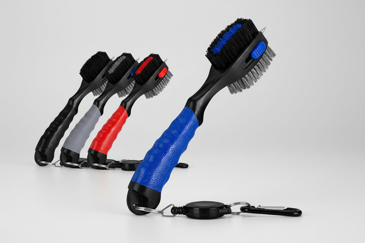 Golf Club Cleaning Brush – Deep Clean Tool with Groove Cleaner & Clip