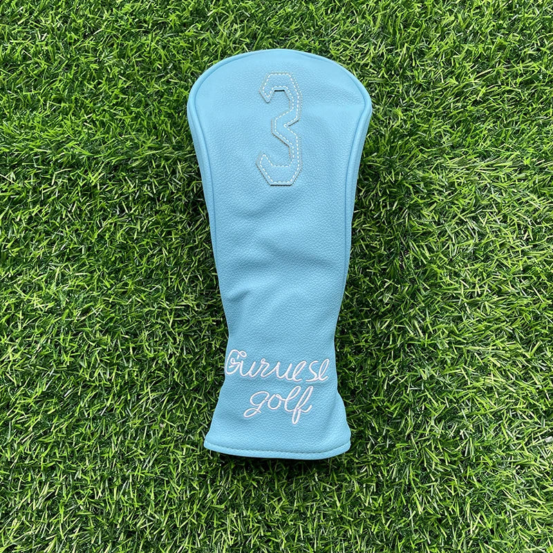 Baby Blue Golf Club Headcover – Classic Protection for Drivers & Fairway Woods