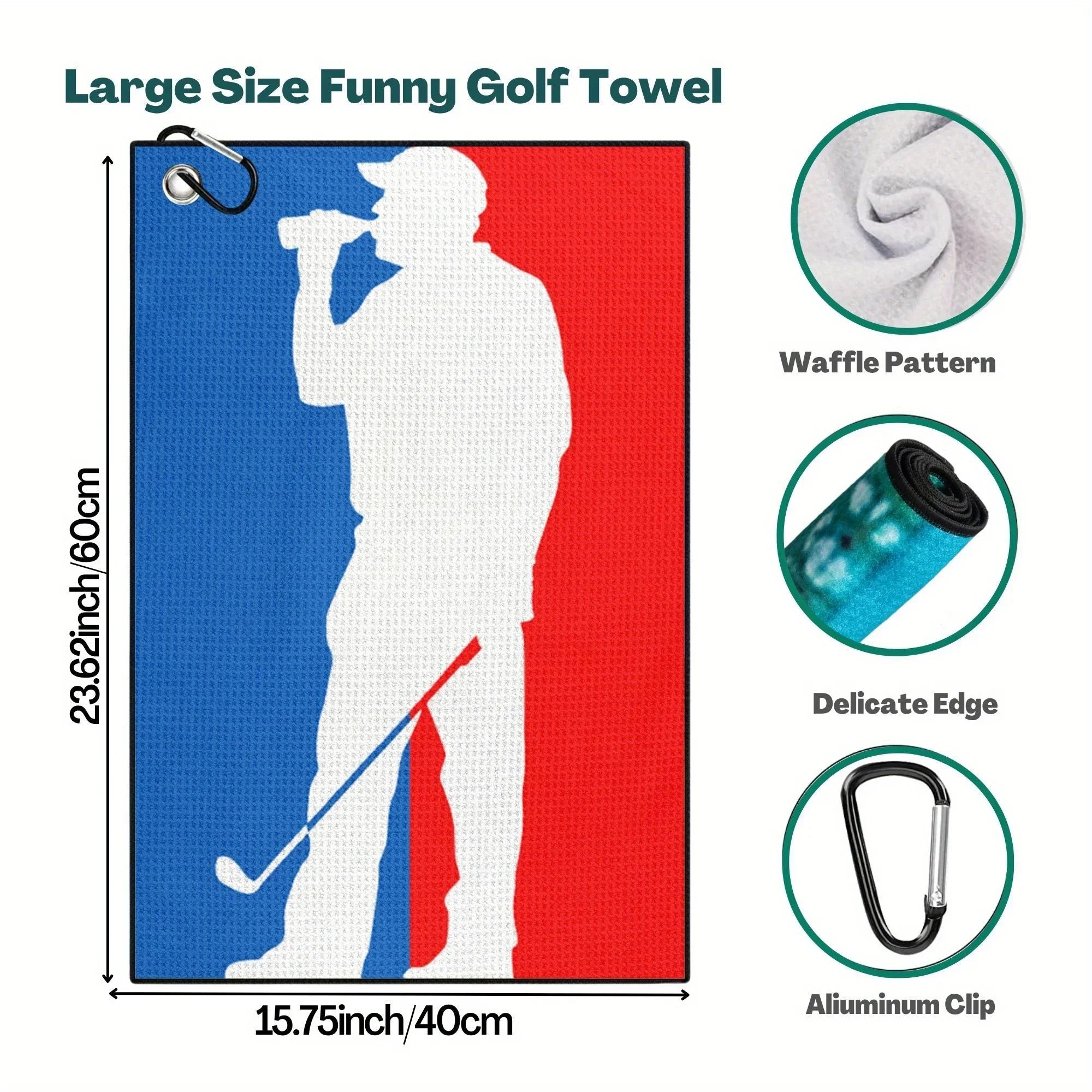 Golf Towel – Stylish Golf Bag Towel with Clip