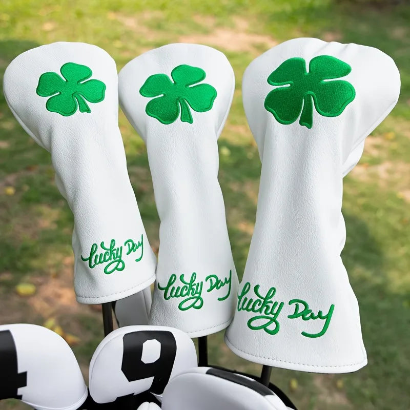 Lucky Clover Golf Club Headcover – Premium Protection for Drivers & Woods