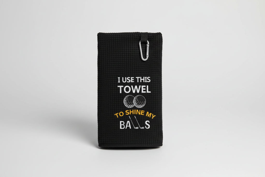 Golf Towel – “I Use This Towel…” | Premium Golf Towel with Clip