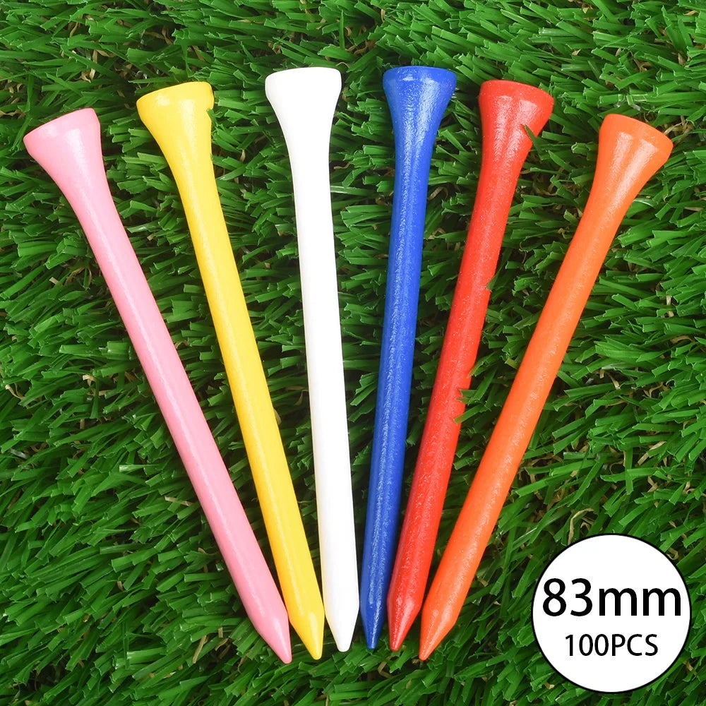 100pcs Golf Tees – Durable Wooden Tees for Consistent Performance